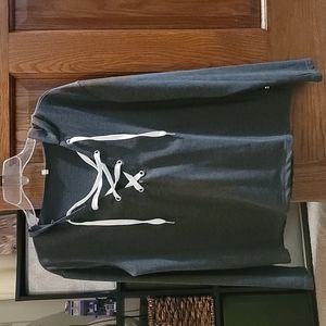 Gray Hoodie with drawstring neckline